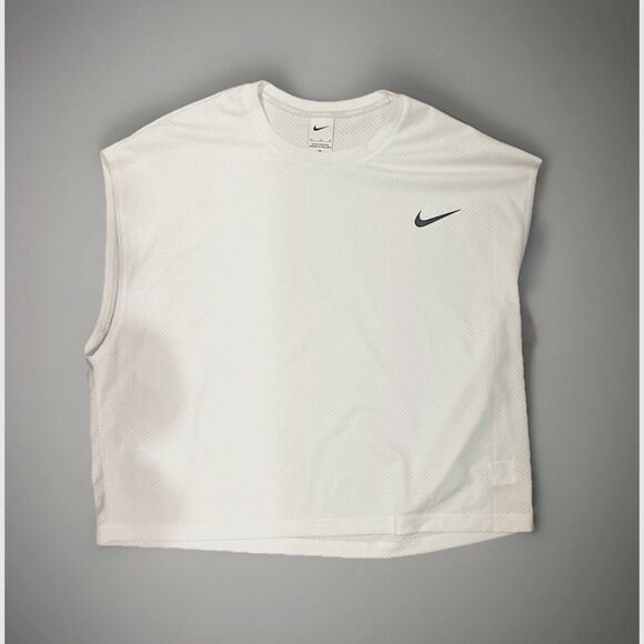 NIKE SWIM Mesh Crop Tank Top Men's S White Tee Urban Outfitters Exclusive NWT - Picture 7 of 10